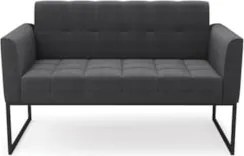 Namoradeira e Poltrona Industrial Preto Ana Bouclé Grafite - Ibiza