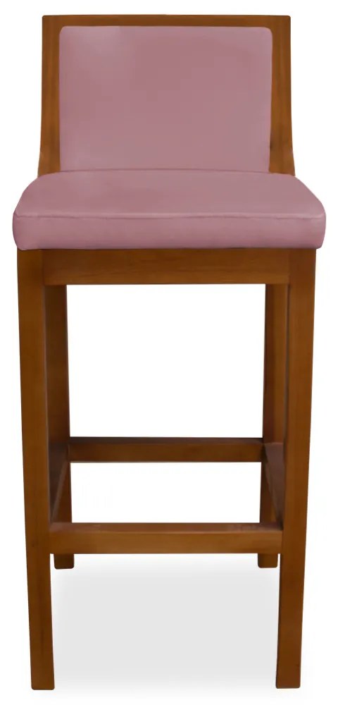 Banqueta Decorativa Josi Veludo Rose