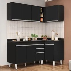 Armário de Cozinha Modulado de Canto Esquerdo 4 Peças CP47 Balcão com