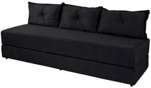 Sofá Cama Bicama 3 Lugares 200X62Cm Casal Sofanete Suede (Violeta, Liso)