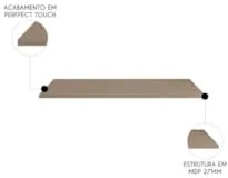 Tampo Para Balcão de Cozinha 120cm MDP Grace Carvalho Oak Z44 - Mpozen