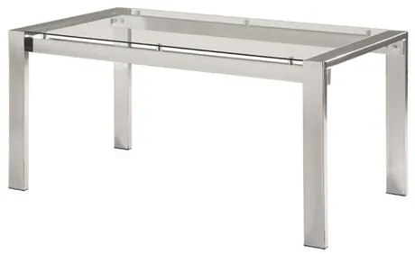 Mesa de Jantar Duda com Tampo de Vidro Base Cromada 178cm - 55722 Sun House