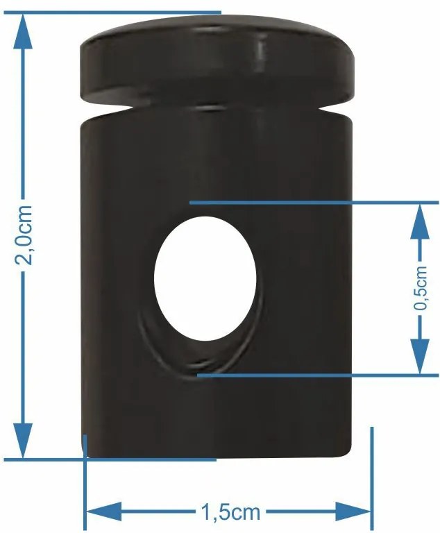 Desviador de Cabo Para Lustres e Pendentes e Luminária MD-6005 Preto