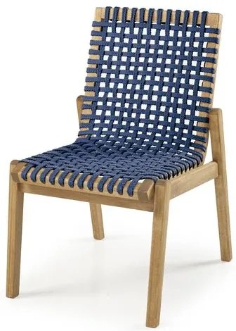 Cadeira Trama Corda Azul Estrutura Stain Jatoba 52cm - 66744 Sun House