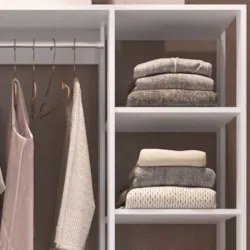 Guarda Roupa Closet 100cm com 3 Gavetas Lizze Branco Z54 - Mpozenato