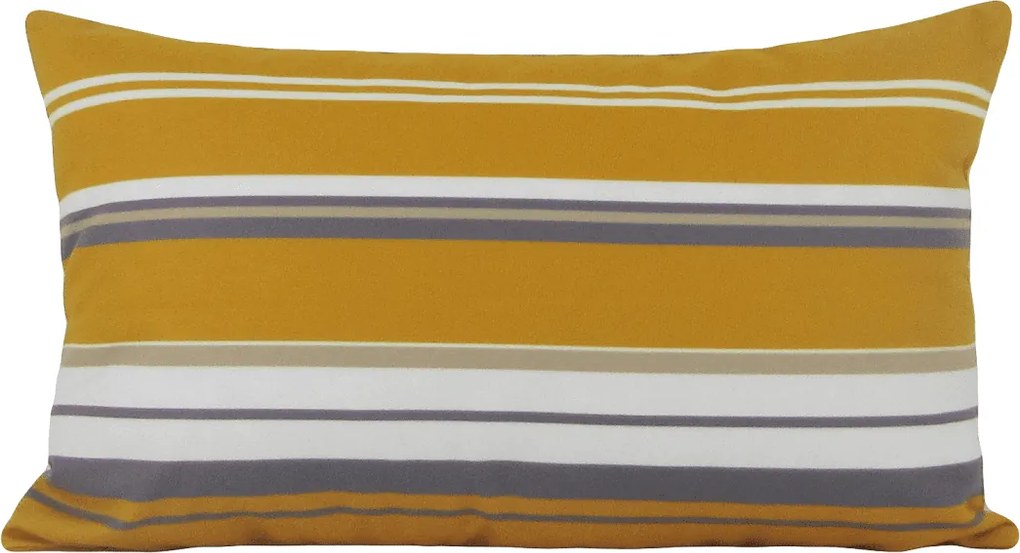 Capa almofada LYON Veludo estampado Listra Mostarda 30x50cm