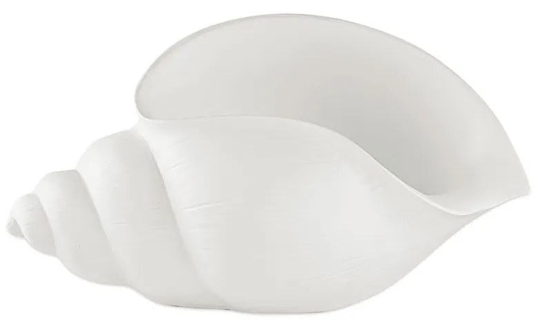 Enfeite Decorativo "Concha" Em Poliresina Off White 17x34 cm M02 - D'Rossi