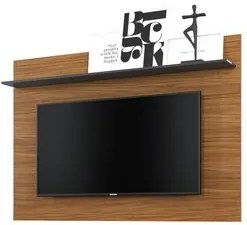 Painel para TV até 47 Polegadas 1 Prateleira Maia Noce Milano/Preto Fo
