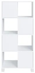 Conjunto Escritório Home Office 4 Peças Nil A06 Branco/Carvalho - Mpoz