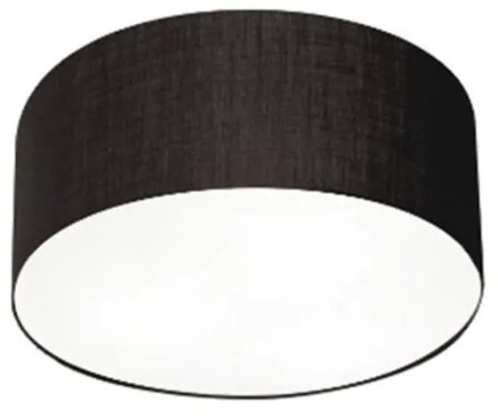 Plafon Cilíndrico Md-3010 Cúpula em Tecido 30x12cm Preto - Bivolt