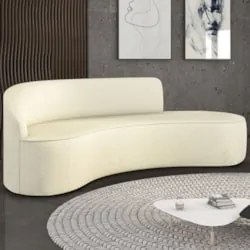 Sofá 4 Lugares Para Sala 220cm Orgânico Wendi Linho Bege I01 - Mpozen