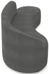 Sofá 4 Lugares Para Sala 220cm Orgânico Wendi Boucle Grafite I01 - Mp
