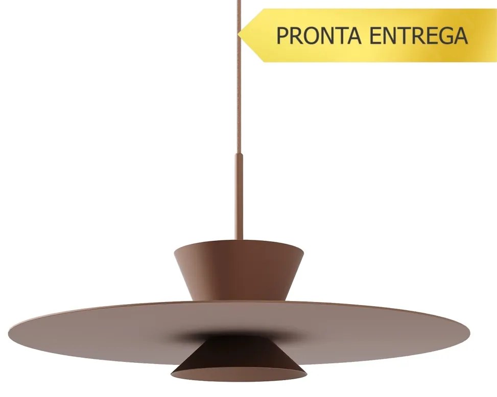Pendente Tule Ø50X25Cm 1Xmr16 - Usina 25120/50 (FN-F - Fendi Fosco, Igual a Cor 1)