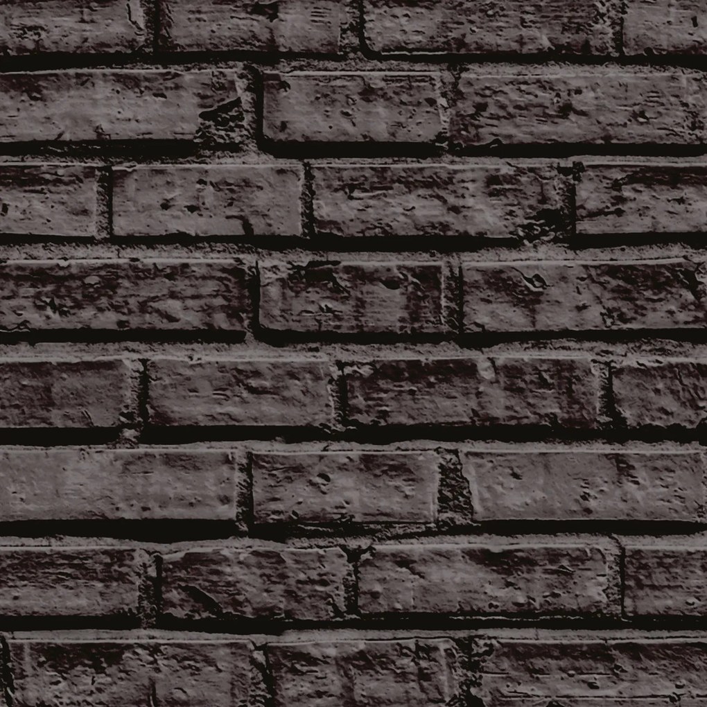 Papel de parede adesivo tijolo cinza escuro