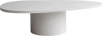Mesa de Centro Orgânica Balanço Concreto Branco