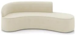 Sofá 4 Lugares Para Sala 220cm Orgânico Wendi Suede Bege I01 - Mpozen