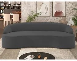 Sofá 2 Lugares para Sala de Estar Living 150cm Theo D06 Veludo Cinza -