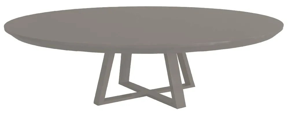 Mesa de Apoio Pé Cruzado D90cm - Cinza Claire Fosco Kleiner