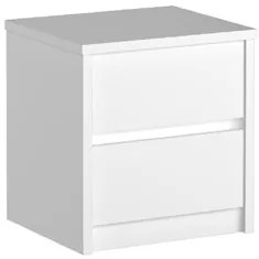 Mesa De Cabeceira 2 Gavetas Blank F04 Branco - Mpozenato