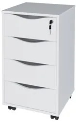 Conjunto Escritório Home Office 4 Peças Look A06 Branco/Ipê - Mpozenat