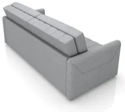 Sofá Cama Casal Retrátil 3 Lugares 220cm Atlas Z32 Linho Cinza - Mpoze