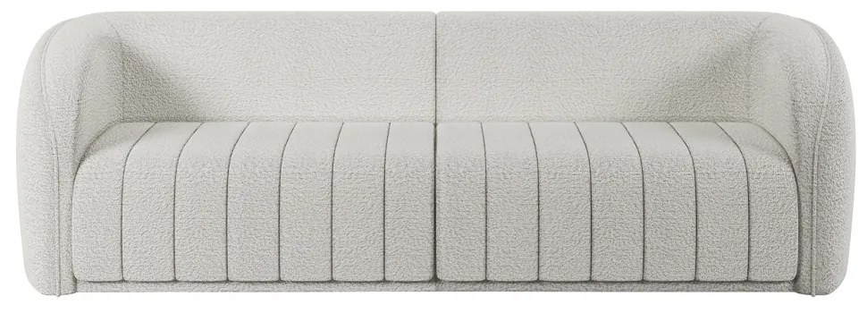 Sofá Decorativo Sala de Estar 332cm Adam 4 Lugares Boucle Branco G45 - Gran Belo