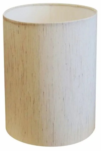 Cúpula Abajur Cilíndrica Cp-8004 Ø15x25cm Linho Bege