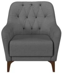 Kit 2 Poltronas Decorativas para Sala com Capitonê Pietà Z32 Linho Cin