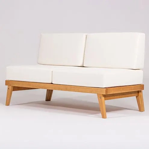 Sofa Arpoador 2 Lugares Acquablock Cru Verniz Mel - 72148 Sun House