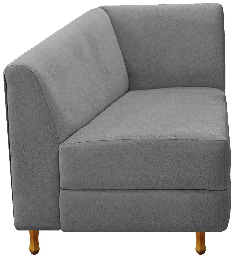 Recamier Valéria 160cm Lado Esquerdo Suede Cinza - ADJ Decor