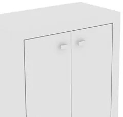 Balcão Para Escritório 2 Portas ME4103 Branco - Tecno Mobili