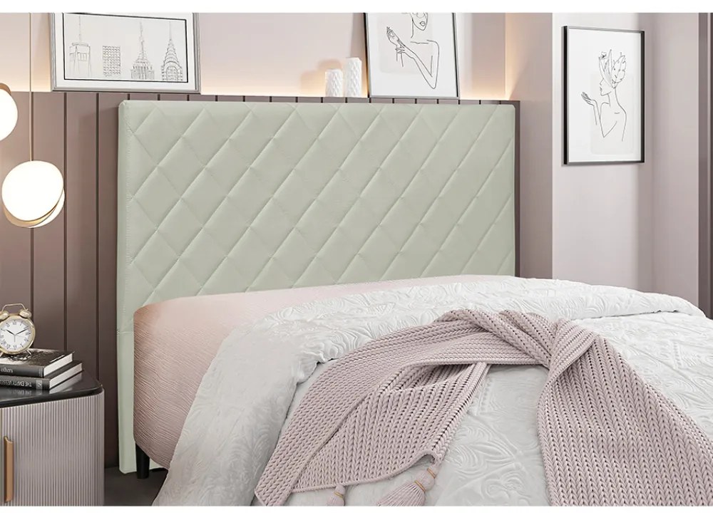 Cabeceira Cama Box King 195 cm Dubai Veludo S04 - D'Rossi - Prata