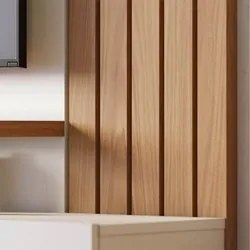 Painel Home Suspenso para TV 70 Pol. 180cm Buriti C05 Off White Matte/