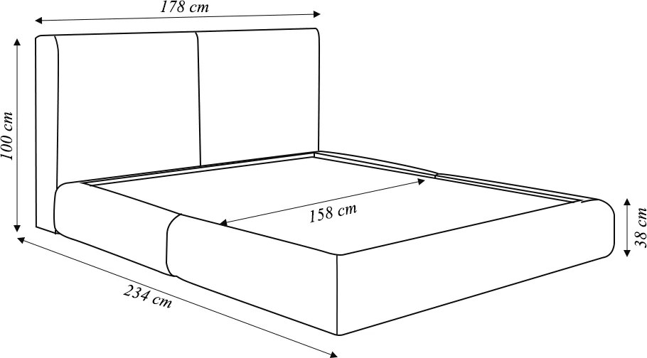 Cama com Cabeceira Elva Queen Base no Chão Veludo Luxo Bege G92 - Gran Belo