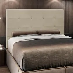 Cabeceira Cama Box Casal King 193cm Safira Sintético Bege Z51 - Mpozen