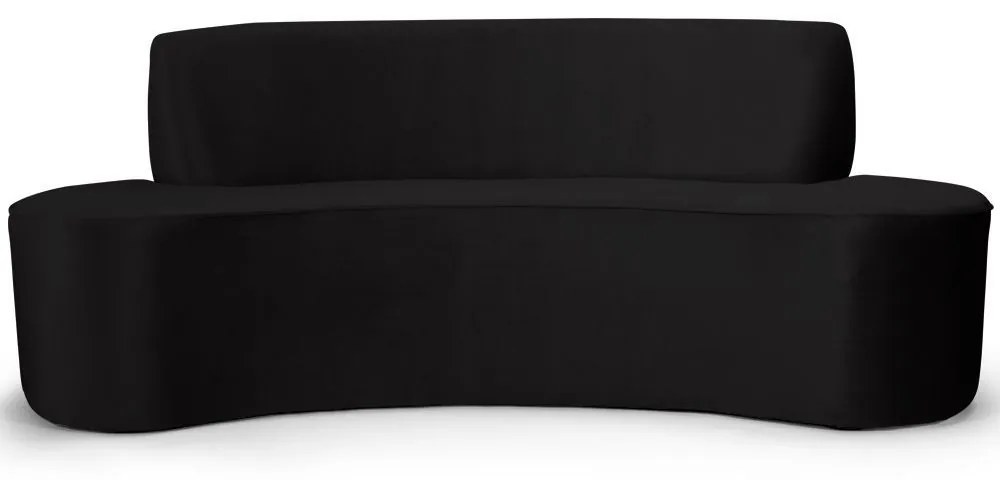 Sofá 3 Lugares Sala de Estar 180 cm Bélgica Veludo Preto G15 - Gran Belo