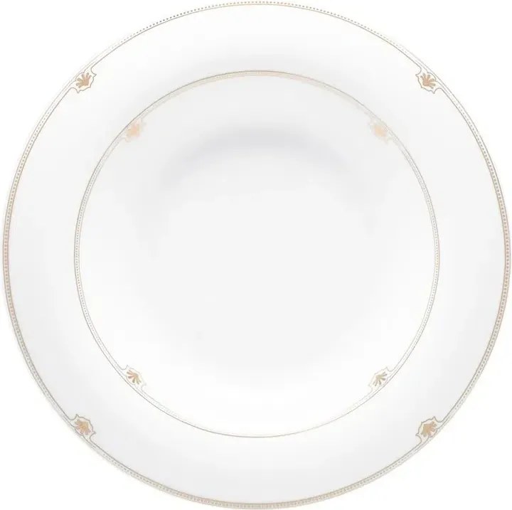 Jogo C/ 6 Pratos Fundos Strauss Dinasty 24,5cm  Porcelana