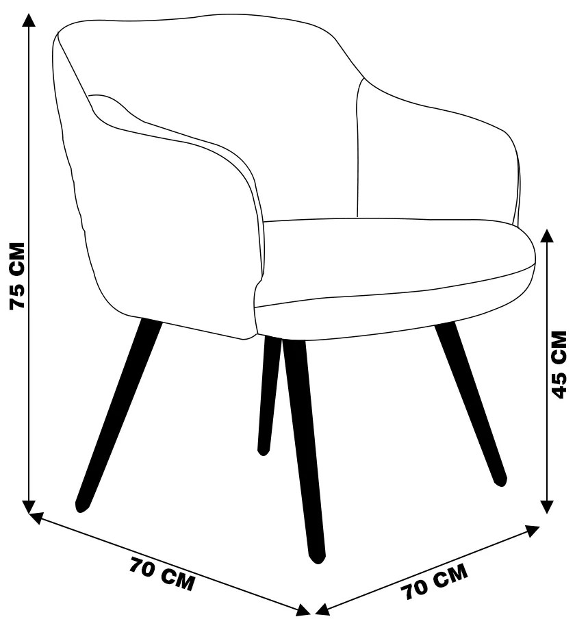 Kit 2 Poltronas Decorativas Kitana Pés Palito Veludo Marrom G15 - Gran Belo