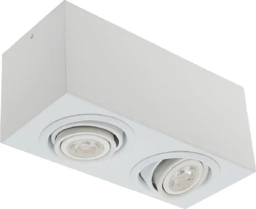 Plafon De Sobrepor Aluminio 11X26cm - BRANCO