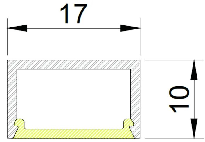 Perfil Sobrepor Para Fita Led Wood 75Cm 1,7X75X1,0Cm | Usina 30760/75 (BT - Branco Texturizado)