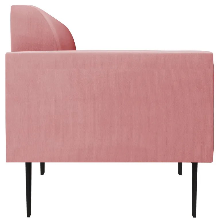 Sofá Namoradeira Pés Villach Marisa Suede D03 - DRossi - Rose