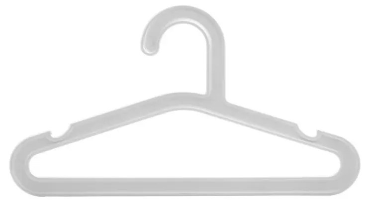 Kit 4 Cabides Infantil Branco