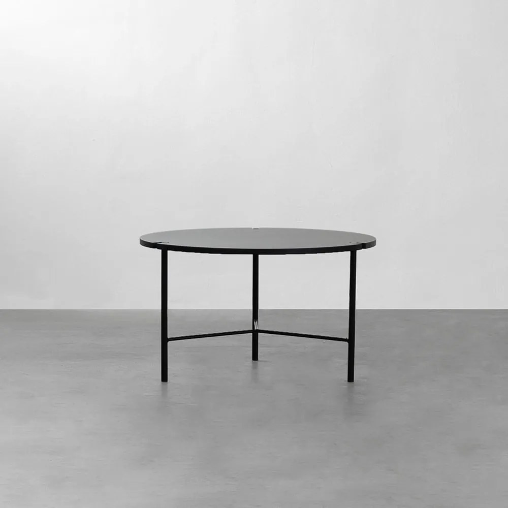 Mesa de Centro Trip Redonda Preto - Mesa de Centro Trip Redonda 60cmx35cm - Preto