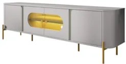 Rack Bancada Para TV 75 Pol 180cm Ricky Off/Pistache B02 - Mpozenat