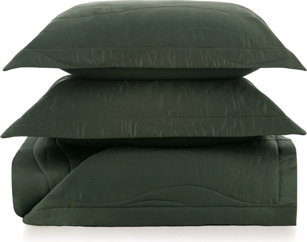 Colcha c/ Porta Travesseiros Trussardi Cetim 300 Fios Novara Fogli - King  King