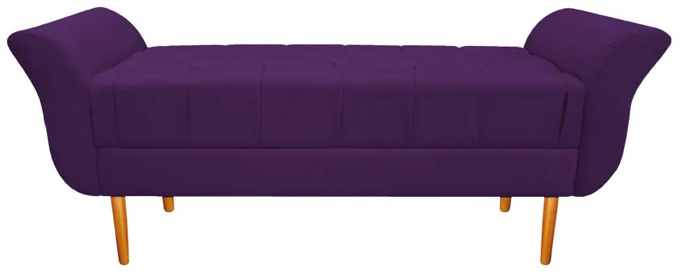 Recamier Estofado Ari 195 cm King Size Suede Roxo - ADJ Decor