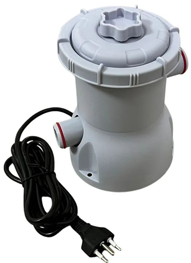 Conjunto Piscina Acquablue com Filtro 2006L/h Metal PVC Kit Reparação 6800L 110V Azul/Cinza G31 - Gran belo