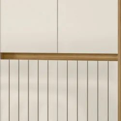 Guarda Roupa Casal 216cm Com Espelho Freeze Freijó/Off Z17   - Mpozena
