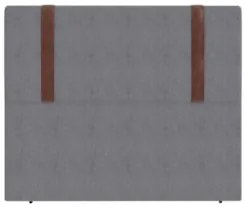 Cabeceira Cama Box Solteiro 90cm Estofada Glory Boucle Cinza Z04 - Mpo