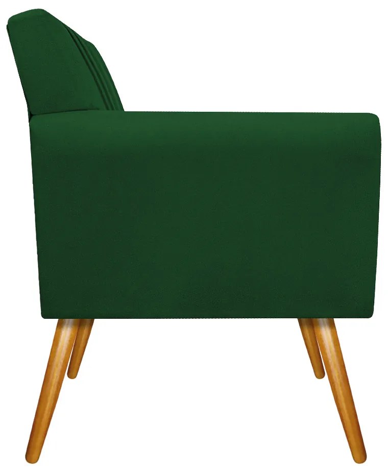 kit 02 Poltronas Laura Palito Mel Suede Verde - ADJ Decor